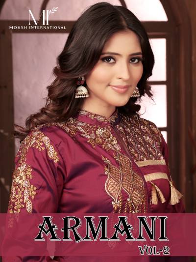 MOKSH ARMANI VOL 2 51065 TO 5106 DESIGNER EMBROIDERY GOWN WHOLESALER IN INDIA
